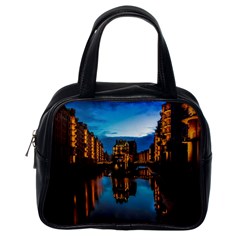 Hamburg City Blue Hour Night Classic Handbag (one Side) by Amaryn4rt