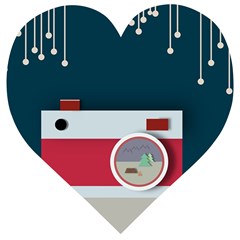 Camera Vector Illustration Wooden Puzzle Heart by Amaryn4rt