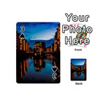 Hamburg City Blue Hour Night Playing Cards 54 Designs (Mini) Front - Spade3