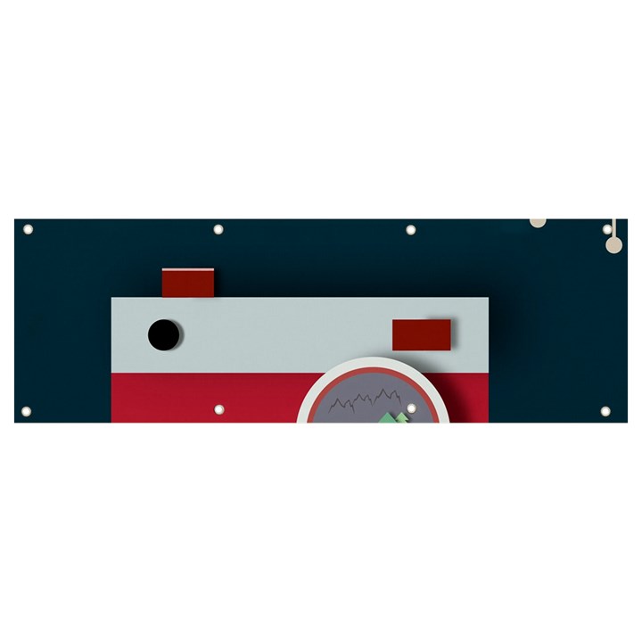 Camera Vector Illustration Banner and Sign 9  x 3 