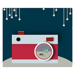 Camera Vector Illustration Premium Plush Fleece Blanket (small) by Amaryn4rt