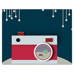 Camera Vector Illustration Premium Plush Fleece Blanket (medium) by Amaryn4rt