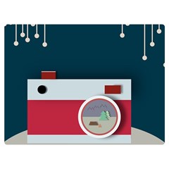 Camera Vector Illustration Premium Plush Fleece Blanket (extra Small) by Amaryn4rt