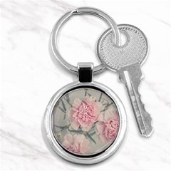 Cloves Flowers Pink Carnation Pink Key Chain (round) by Amaryn4rt