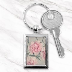 Cloves Flowers Pink Carnation Pink Key Chain (rectangle) by Amaryn4rt