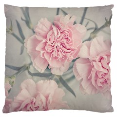 Cloves Flowers Pink Carnation Pink Large Cushion Case (one Side) by Amaryn4rt