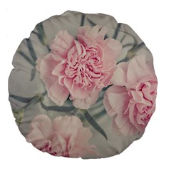 Cloves Flowers Pink Carnation Pink Large 18  Premium Round Cushions by Amaryn4rt