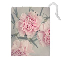 Cloves Flowers Pink Carnation Pink Drawstring Pouch (5xl)