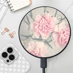 Cloves Flowers Pink Carnation Pink Wireless Fast Charger(black) by Amaryn4rt