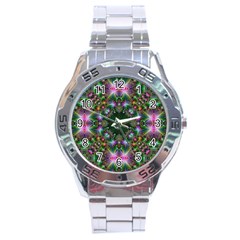 Digital Kaleidoscope Stainless Steel Analogue Watch by Amaryn4rt