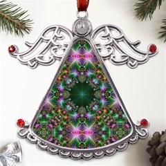 Digital Kaleidoscope Metal Angel With Crystal Ornament by Amaryn4rt