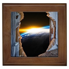 Door Breakthrough Door Sunburst Framed Tile by Amaryn4rt