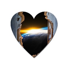 Door Breakthrough Door Sunburst Heart Magnet by Amaryn4rt