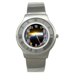 Door Breakthrough Door Sunburst Stainless Steel Watch by Amaryn4rt