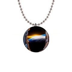 Door Breakthrough Door Sunburst 1  Button Necklace by Amaryn4rt