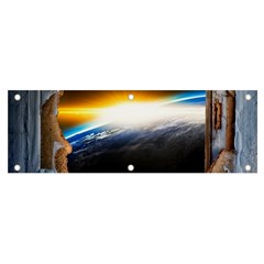 Door Breakthrough Door Sunburst Banner And Sign 6  X 2  by Amaryn4rt