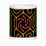 Circuit Hexagonal Geometric Pattern Background Pattern Morph Mug Center