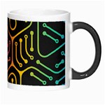 Circuit Hexagonal Geometric Pattern Background Pattern Morph Mug Right