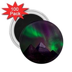 Fantasy Pyramid Mystic Space Aurora 2 25  Magnets (100 Pack)  by Grandong