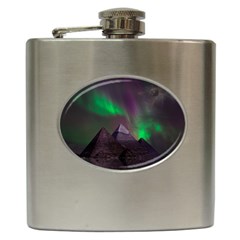 Fantasy Pyramid Mystic Space Aurora Hip Flask (6 Oz) by Grandong