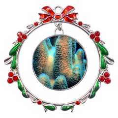 Photo Coral Great Scleractinia Metal X mas Wreath Ribbon Ornament