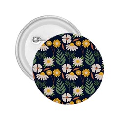 Flower Grey Pattern Floral 2 25  Buttons