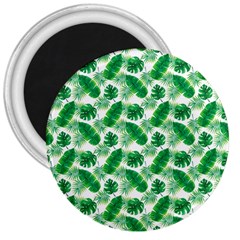 Tropical Leaf Pattern 3  Magnets by Dutashop