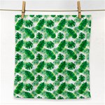 Tropical Leaf Pattern Face Towel Front