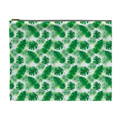 Tropical Leaf Pattern Cosmetic Bag (xl) by Dutashop