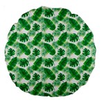 Tropical Leaf Pattern Large 18  Premium Round Cushions Front