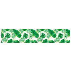 Tropical Leaf Pattern Small Premium Plush Fleece Scarf by Dutashop