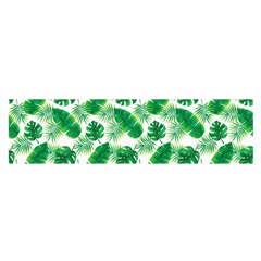 Tropical Leaf Pattern Oblong Satin Scarf (16  X 60 ) by Dutashop