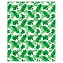 Tropical Leaf Pattern Drawstring Bag (small) by Dutashop