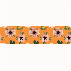 Flower Orange Pattern Floral Large Bar Mat