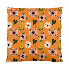 Flower Orange Pattern Floral Standard Cushion Case (one Side) by Dutashop