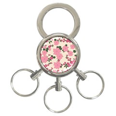 Floral Vintage Flowers 3-ring Key Chain by Dutashop