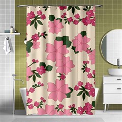 Floral Vintage Flowers Shower Curtain 48  X 72  (small)  by Dutashop