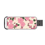 Floral Vintage Flowers Portable USB Flash (Two Sides) Front