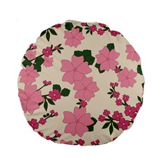 Floral Vintage Flowers Standard 15  Premium Round Cushions