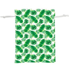 Tropical Leaf Pattern Lightweight Drawstring Pouch (xl) by Dutashop