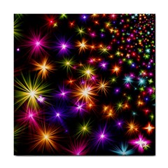 Star Colorful Christmas Abstract Tile Coaster by Dutashop