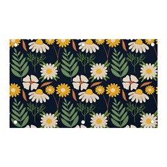 Flower Grey Pattern Floral Banner And Sign 5  X 3 