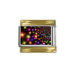 Star Colorful Christmas Abstract Gold Trim Italian Charm (9mm) by Dutashop