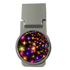 Star Colorful Christmas Abstract Money Clips (round)  by Dutashop