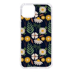 Flower Grey Pattern Floral Iphone 14 Plus Tpu Uv Print Case by Dutashop