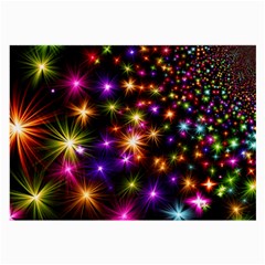 Star Colorful Christmas Abstract Large Glasses Cloth (2 Sides) by Dutashop