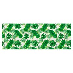 Tropical Leaf Pattern Banner And Sign 8  X 3  by Dutashop