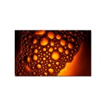 Bubbles Abstract Art Gold Golden Sticker (Rectangular) Front