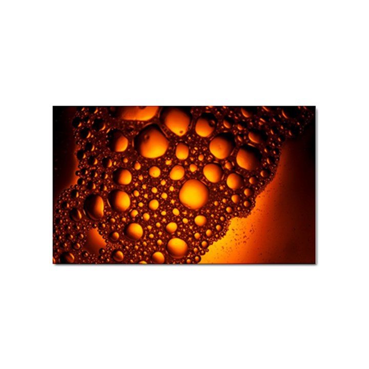 Bubbles Abstract Art Gold Golden Sticker (Rectangular)