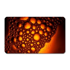 Bubbles Abstract Art Gold Golden Magnet (rectangular)